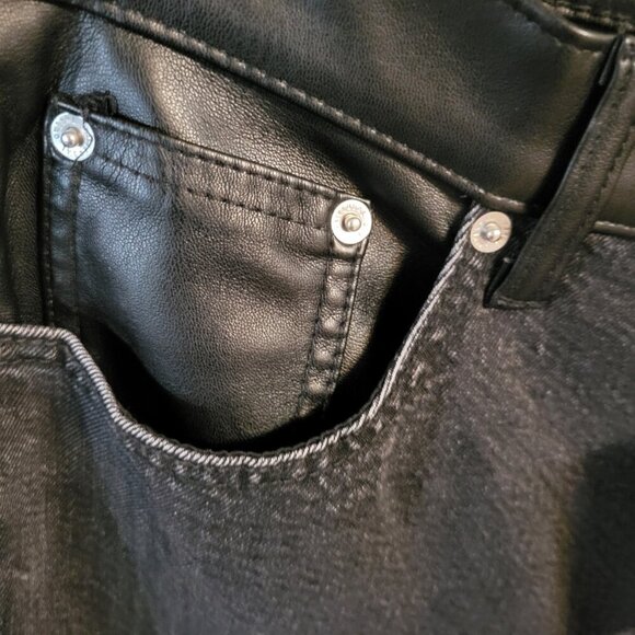 UNIVERSAL THREAD VEGAN LEATHER JEANS SZ 10 NEW - Picture 3 of 8